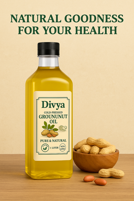 Divya Cold-Pressed Groundnut Oil – 1L | Pure & Natural | Cooking Oil